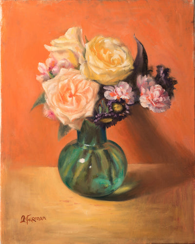 Bouquet in a green Vase - Irina Furman