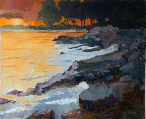 Maine Sunset - artist Wes Shaw