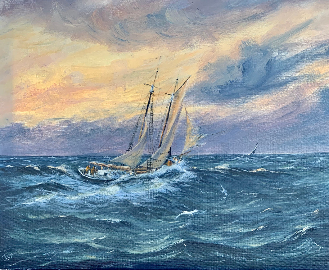 The Banks - Original painting by Jeremy-Rugge-Price