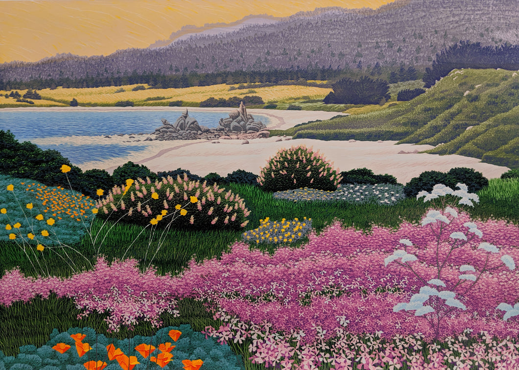 March, Carmel - Woodcut on Paper by Gordon Mortensen