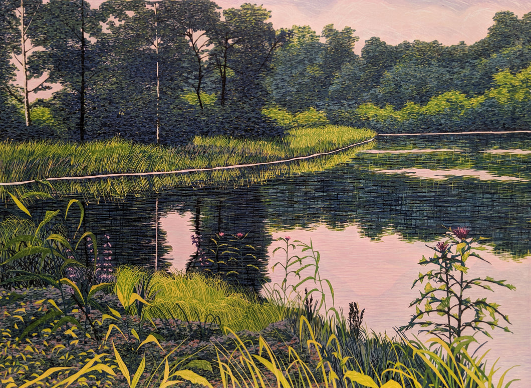 Spring Day - Limited Woodcut on Paper by Artist Gordon Mortensen