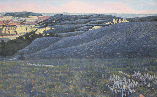 North Dakota Prairies by Gordon Mortensen - Limited Edition Landscape Reduction Woodblock Print
