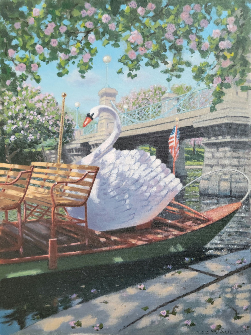 Swan Boat in Spring - Neil McAuliffe