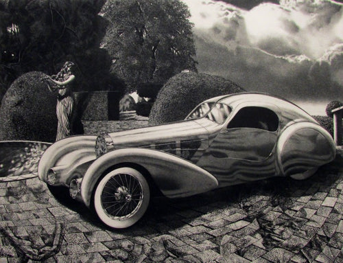 Bugatti Etching by David Bumbeck