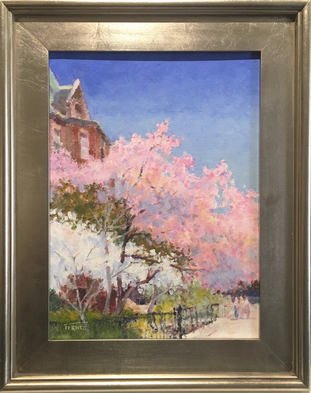Spring Bloom, Commonwealth Ave. By William Ternes (1933 – 2014) - Painting of New England Scenary
