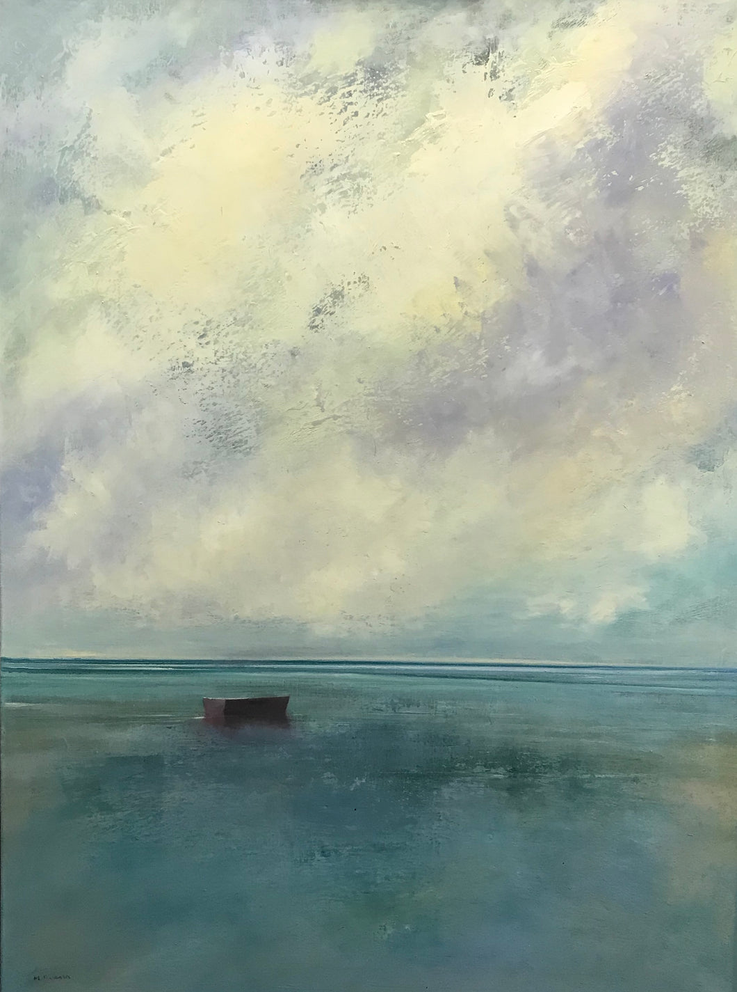 Passing Clouds by Michael Marrinan - Transitional coastal oil painting