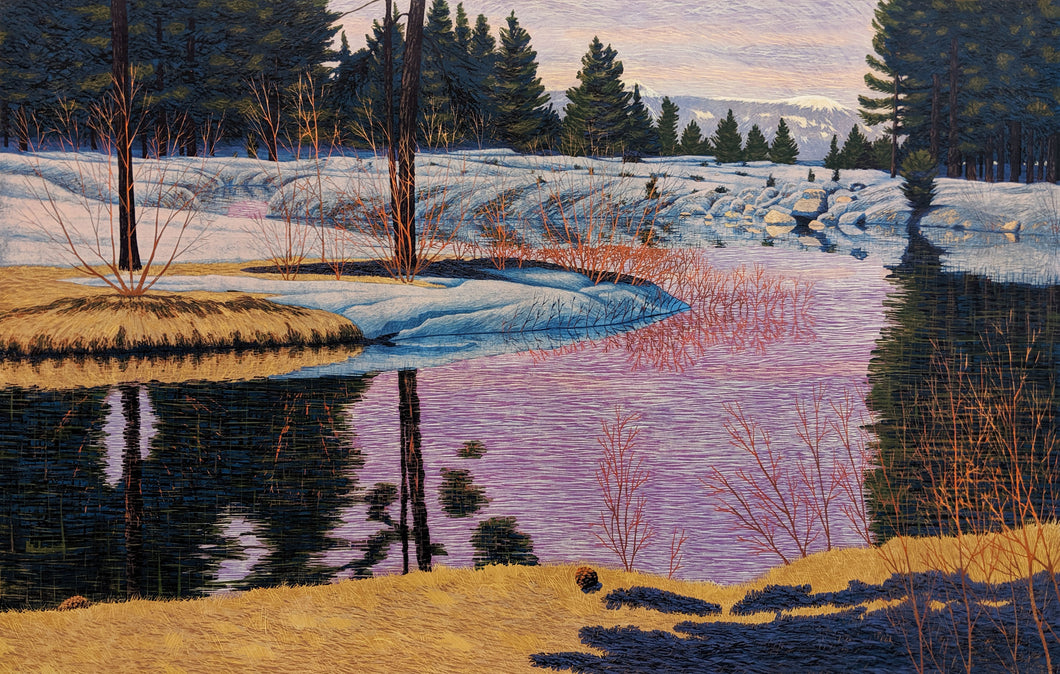 Evening in Tahoe - Fine Art Woodblock Print by Artist Gordon Mortensen