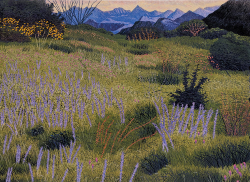 Whispering Ridge - Woodcut on Paper by Gordon Mortensen